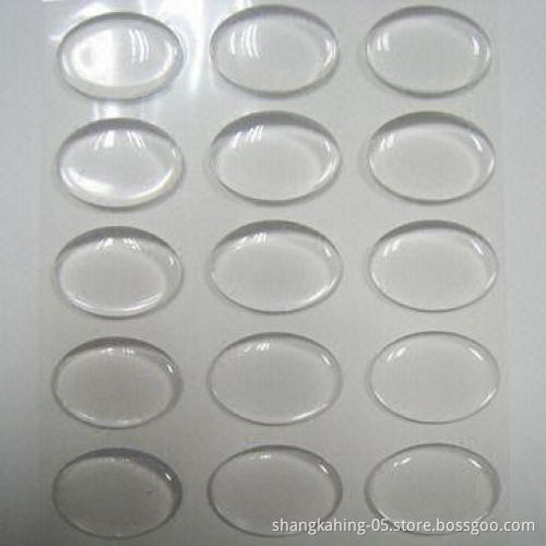 Eco-friendly Clear Epoxy Sticker with Size of 18mm